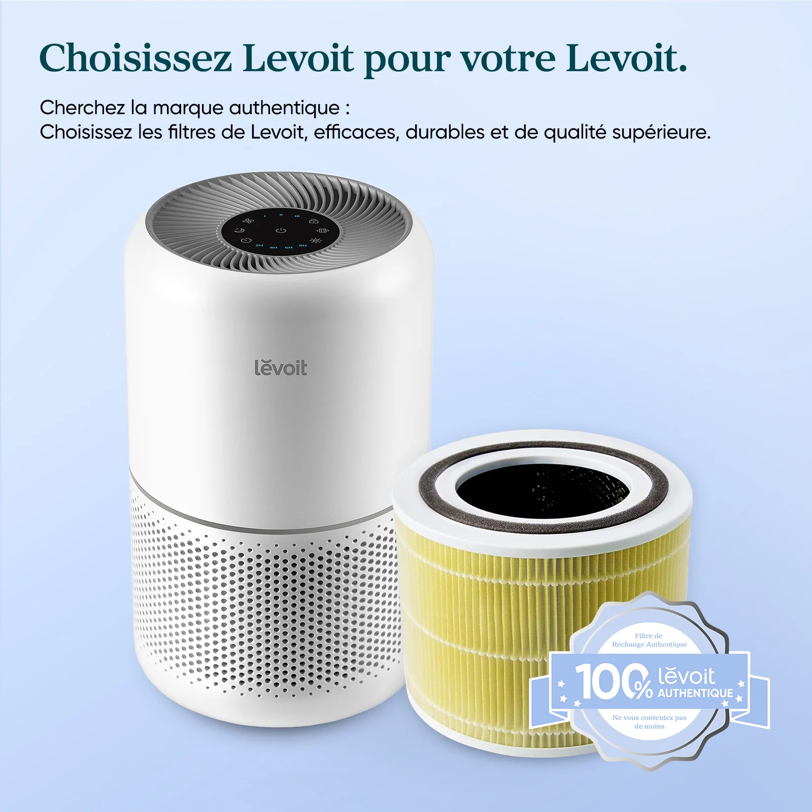 Filtre de remplacement anti-poils pour purificateur d'air Levoit Core 300 - Image 6