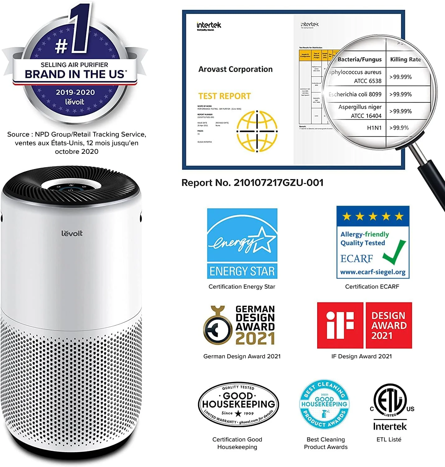 Levoit purificateur d'air Core 400S - Image 8